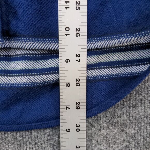 Duluth Trading Co Men's Button Up Shirt Blue Striped Small Long Sleeve - Picture 10 of 11